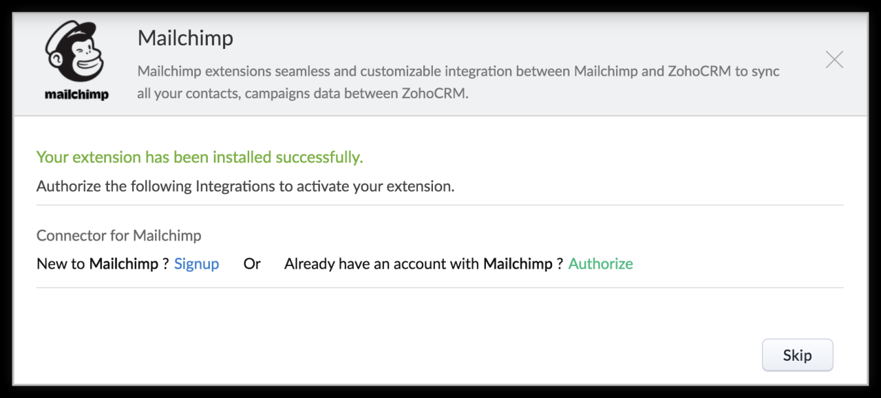 Mailchimp crm