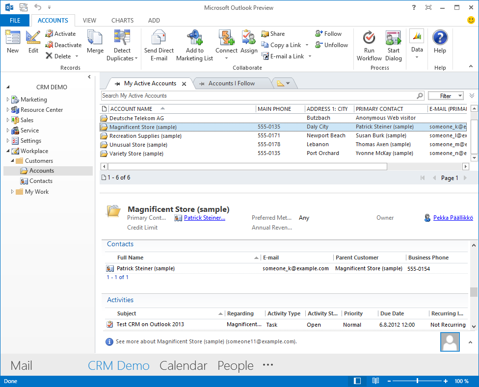 Microsoft outlook crm