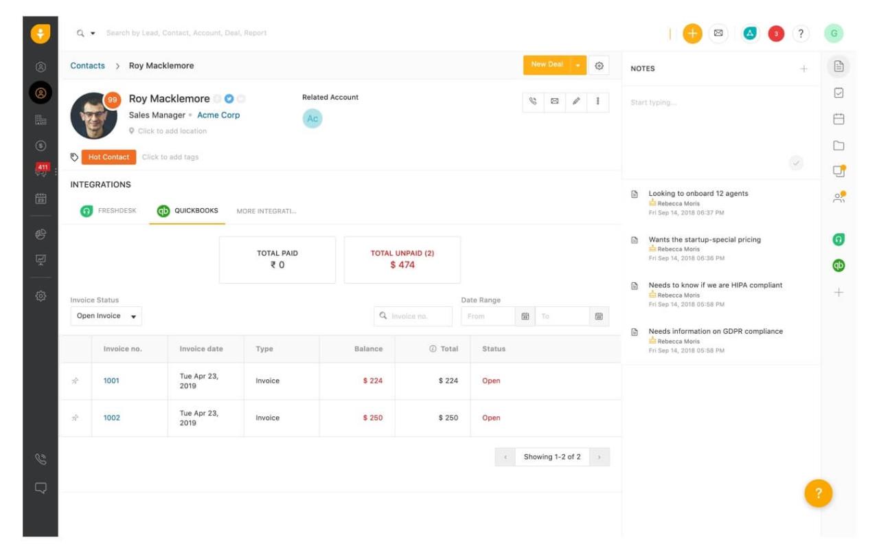 Best crm for quickbooks