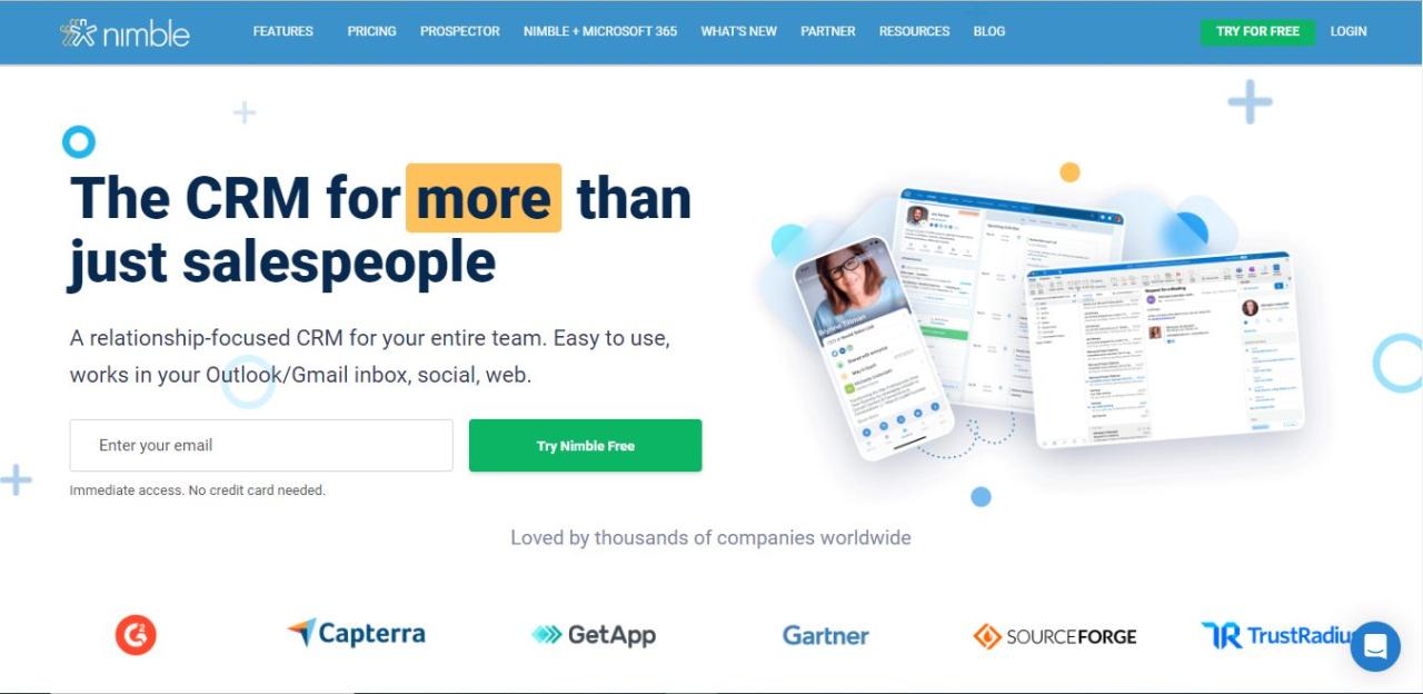 Nimble crm pricing