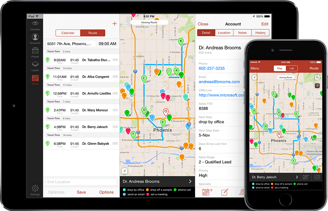 Mapping software maps crm sales badger map route planning create outside pin tools