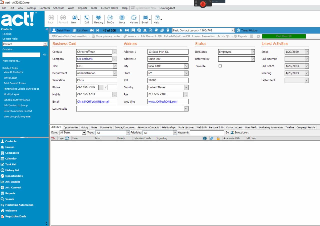 What is Act Software? | Friendly Act CRM Software Database Sales ...