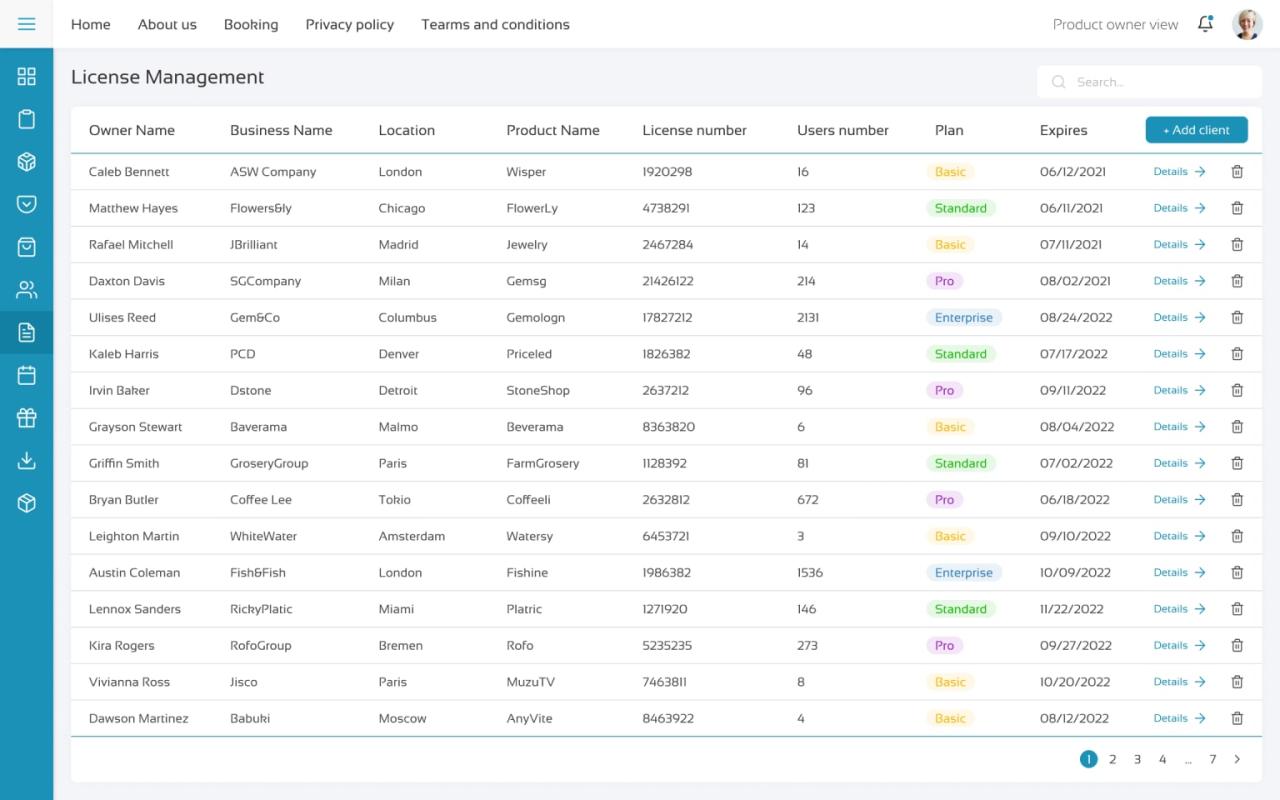Crm booking system