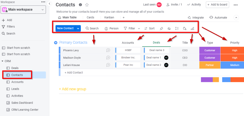 Monday crm pricing