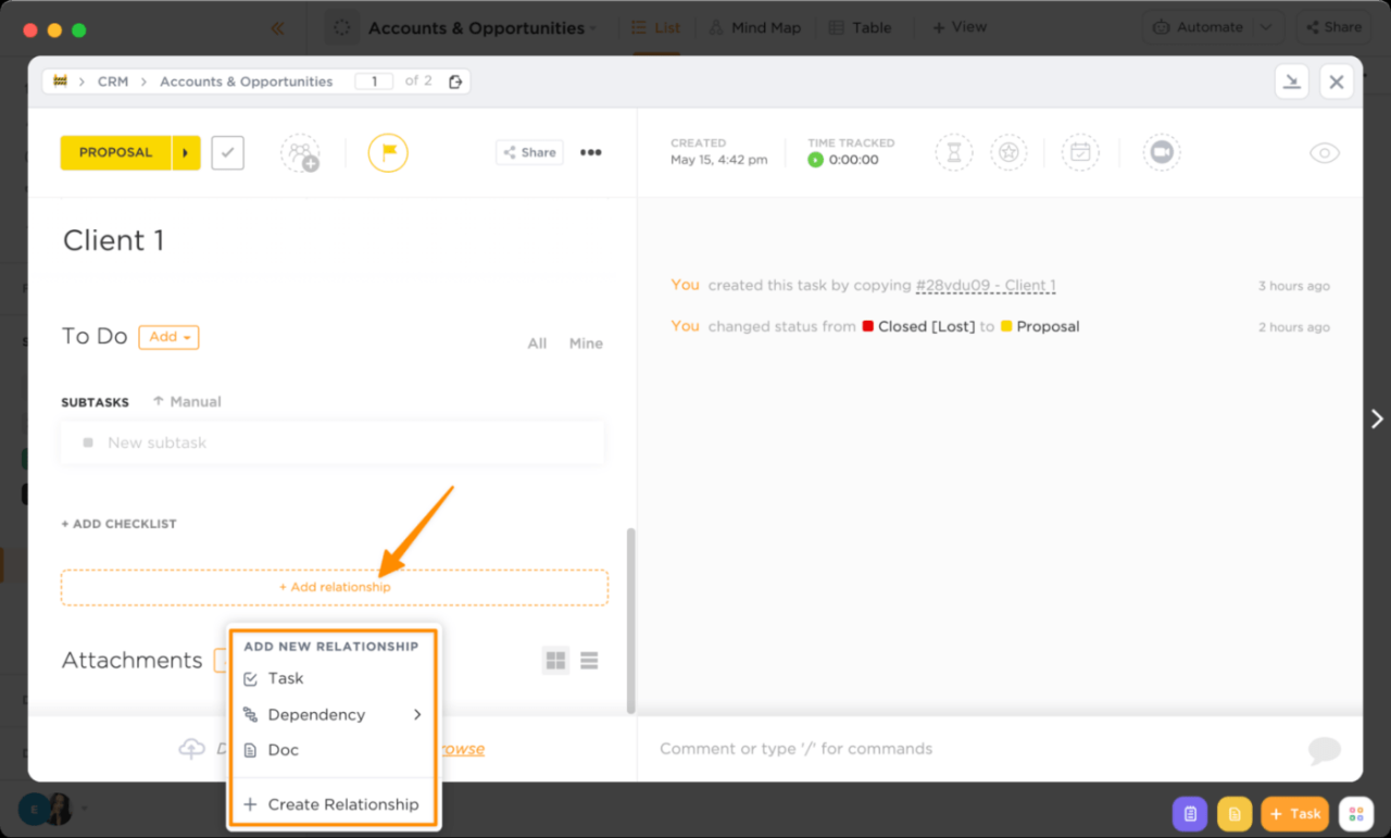 Clickup as a crm