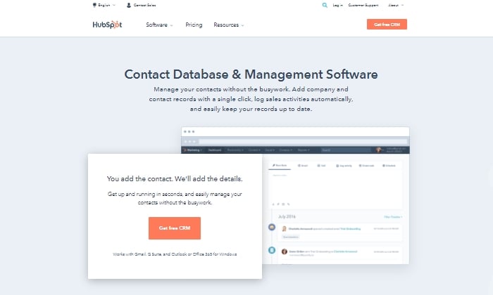 Personal contact management software