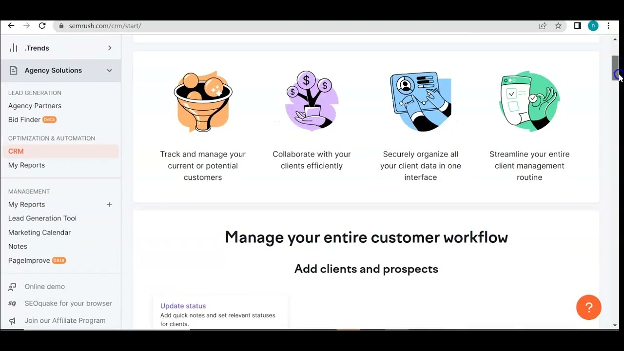 Semrush crm