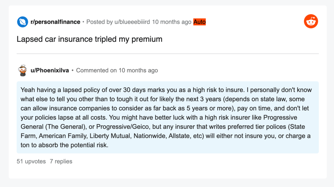 Reddit best insurance companies
